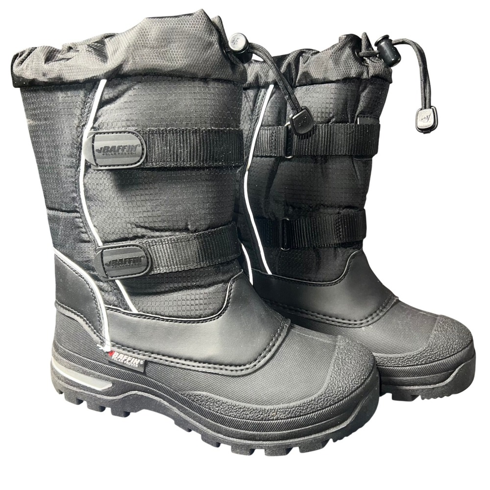 Baffin Cedar Junior SNTR-J027 Black Winter Snow Boots Youth Size 5 Polar Proven
